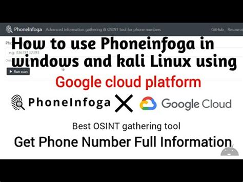 1st: try the. . How to use phoneinfoga